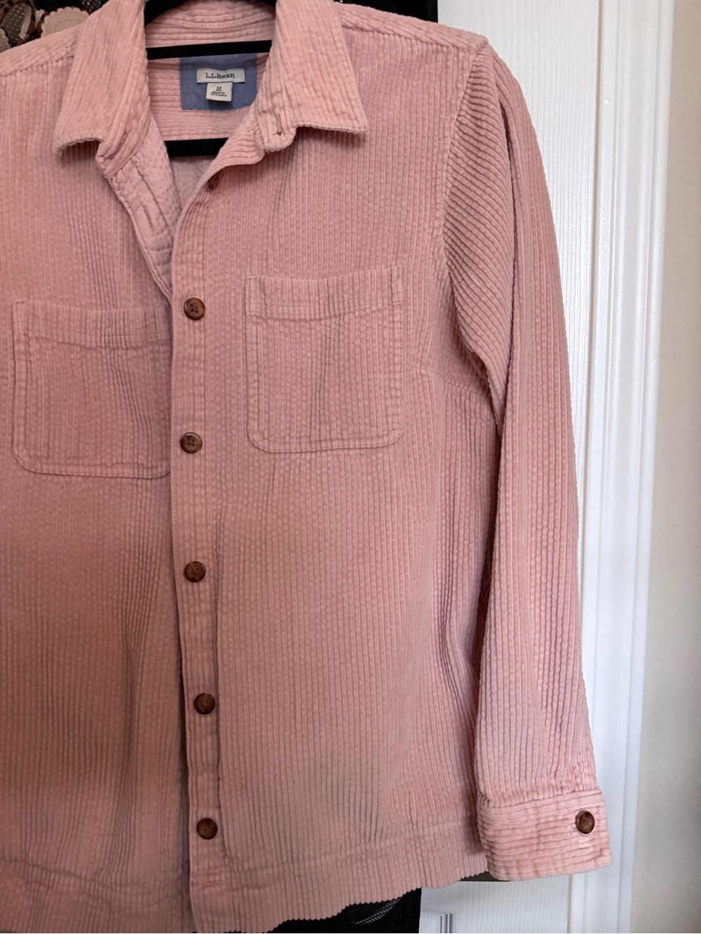 L.L.Bean Pink Corduroy Shirt Jacket Shacket